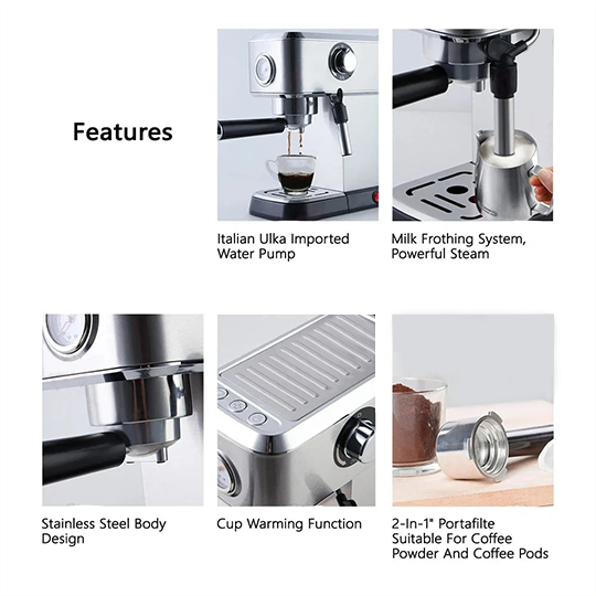 Espresso Maker with Milk Frother