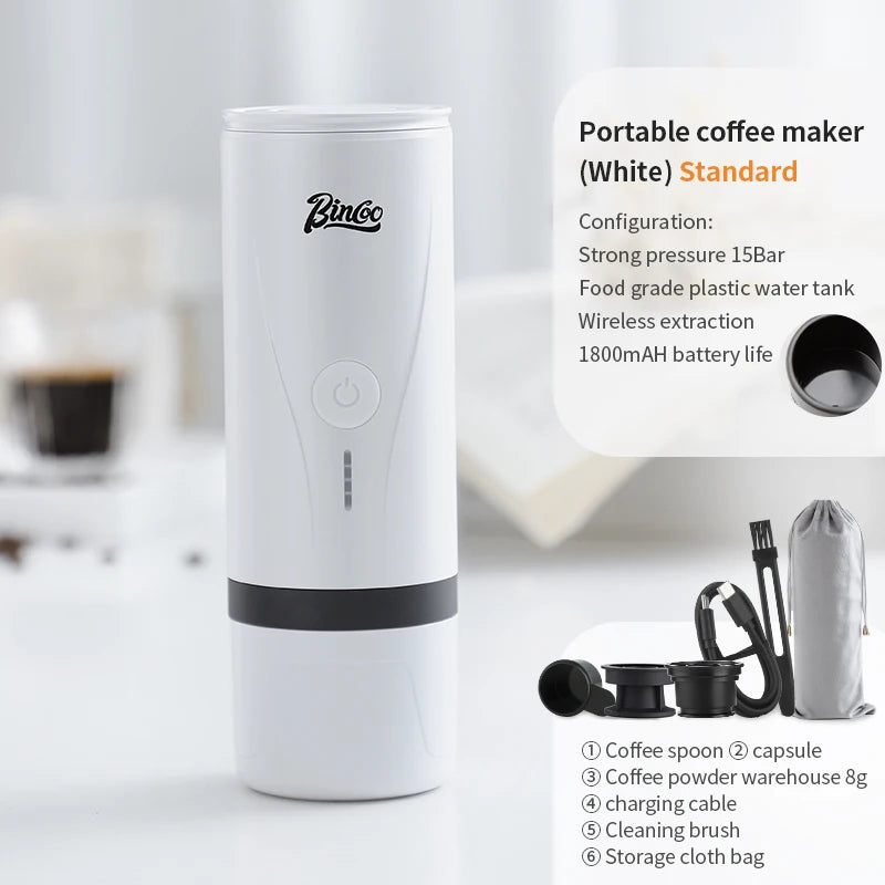 Bincoo portable capsule coffee machine (Italian)