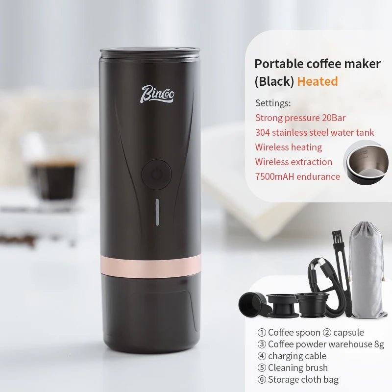 Bincoo portable capsule coffee machine (Italian)