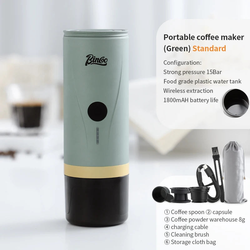 Bincoo portable capsule coffee machine (Italian)