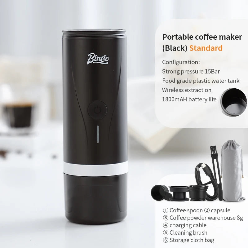 Bincoo portable capsule coffee machine (Italian)